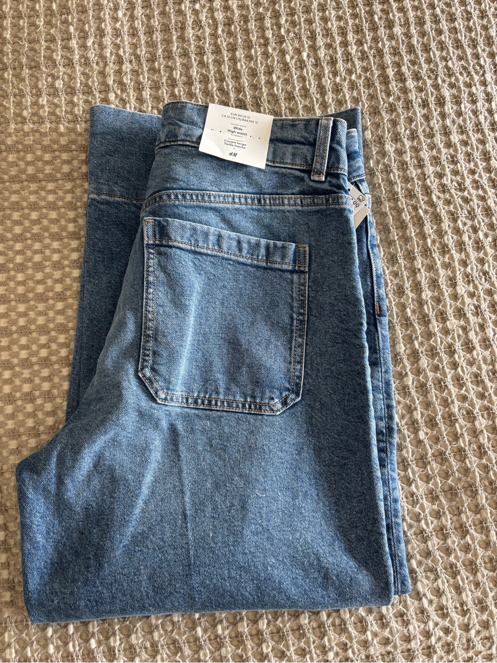H&M Womens high waisted cropped wide leg Medium Blue